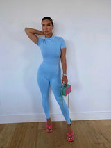 Blue High Waisted Leggings