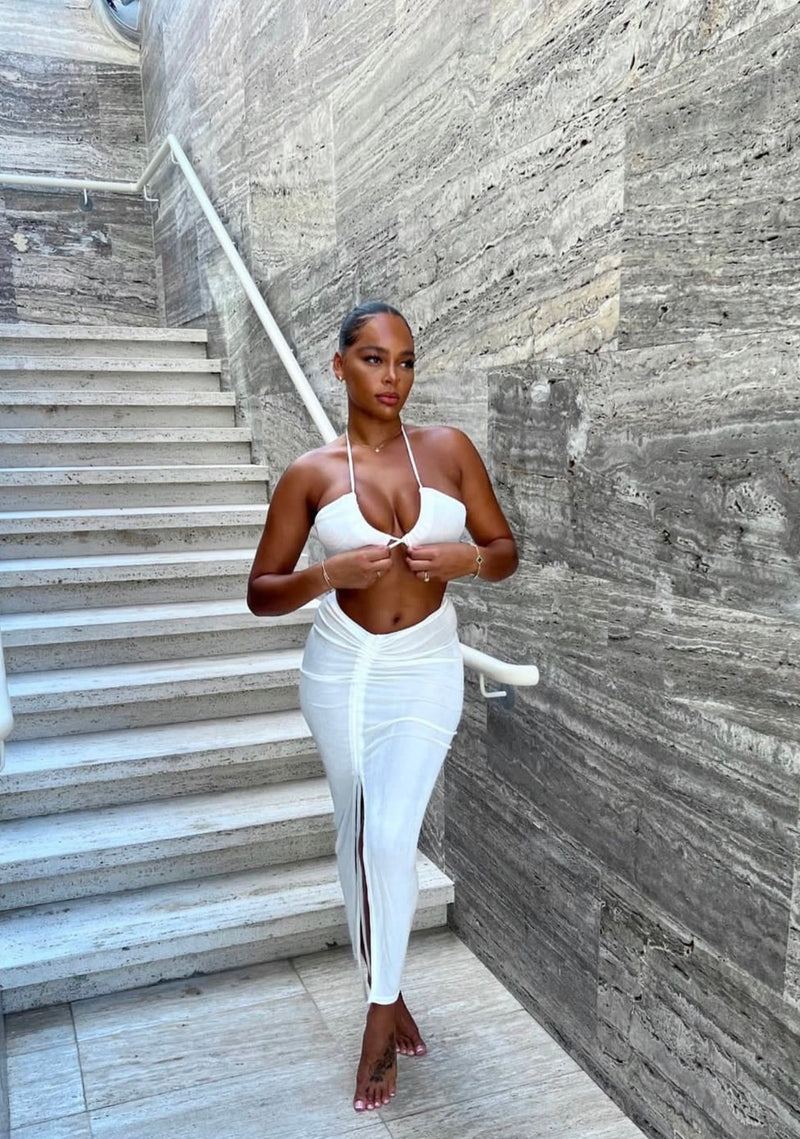 White Luxe Backless Set
