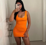 Orange Mini Dress