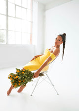 Yellow Double Mesh Dress
