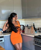 Orange Mini Dress
