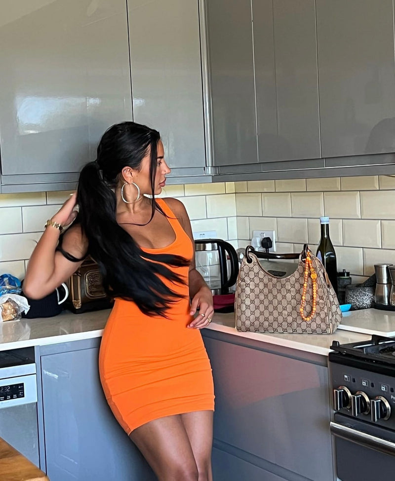 Orange Mini Dress
