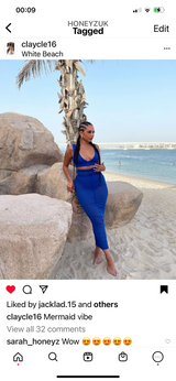 Escape Blue Mesh Skirt