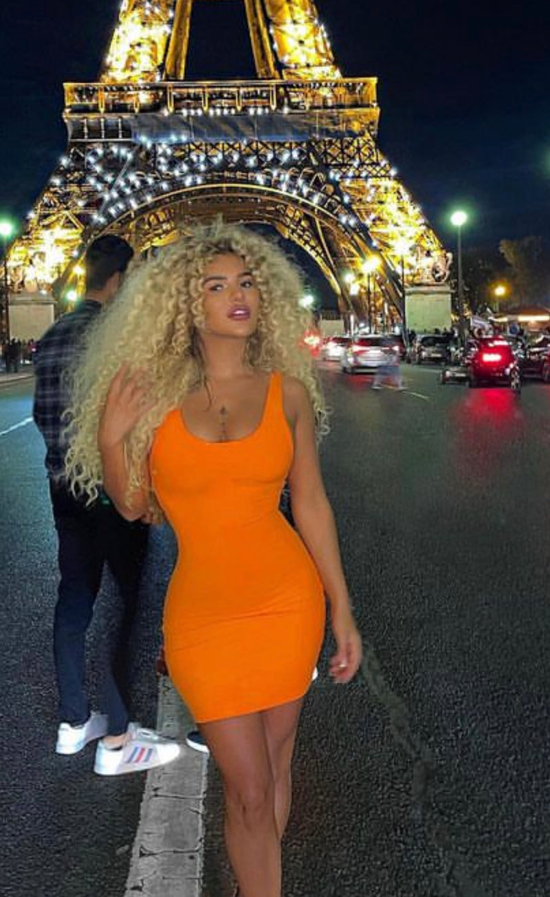 Orange Mini Dress
