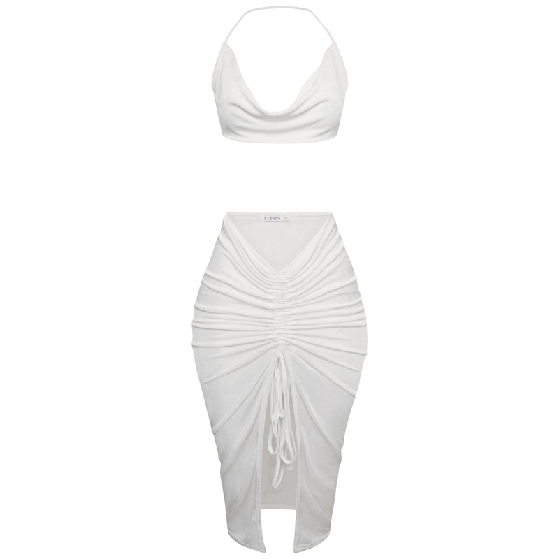 White Luxe Backless Set