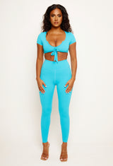 Turquoise High Waisted Leggings