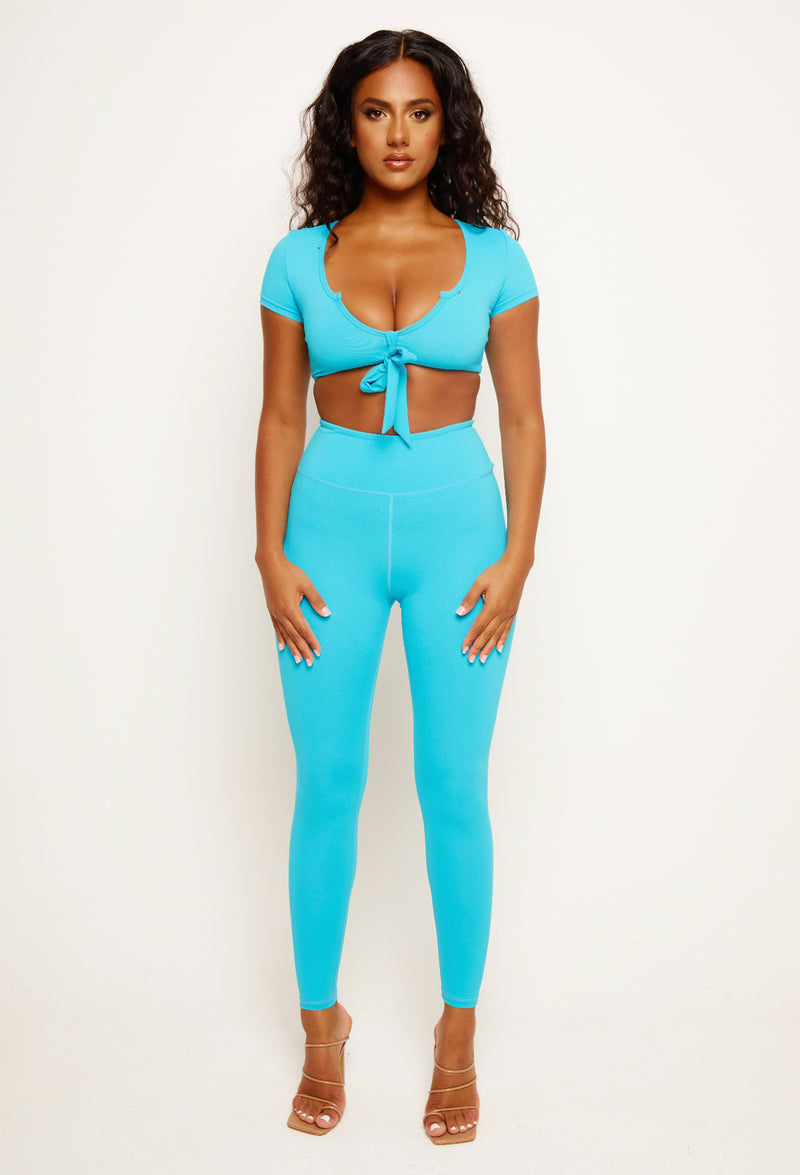 Turquoise High Waisted Leggings