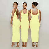 Yellow Soft Bandage Dress